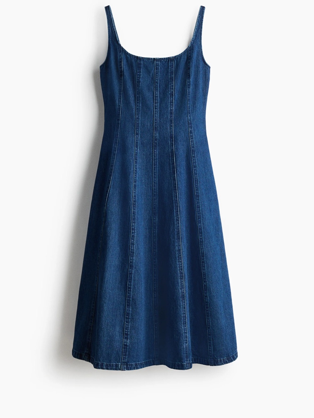 NWT H&M DENIM MIDI DRESS SIZE:M COLOR:Denim blue